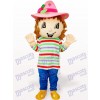 Lovely Colorful Strawberry Shortcake Girl Adult Mascot Costume