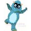 Fluffy Blue Monster Mascot Costume