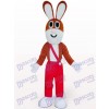 Easter Rabbit In Red Trousers Animal Mascot Costume