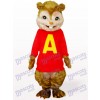 Red Squirrel With Long Hair And Short Teeth Animal Adult Mascot Costume