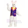 Rabbit with Purple Vest Mascot Costumes Bunny Animal