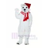 Polar Bear With Hat Mascot Costumes Cartoon