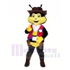Cowboy Bee with Red Vest Mascot Costumes Animal	
