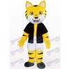 Orange Tiger In Black Underwaist Animal Mascot Costume