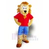 Funny Lion with Big Eyes Mascot Costumes Cartoon	