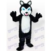Small Black Wolf with Grinning Teeth Animal Adult Mascot Costume