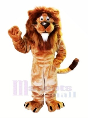 Brown Lion with White Beard Mascot Costumes