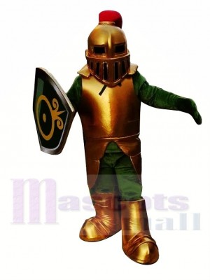 Golden Knight Spartan Trojan Mascot Costume 