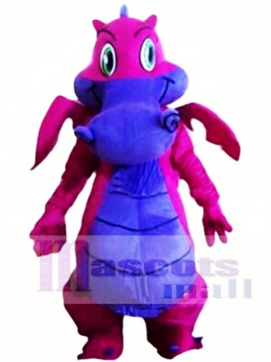 Cartoon Cute Purple Dragon Mascot Costume