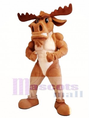 Power Muscly Moose Mascot Costume