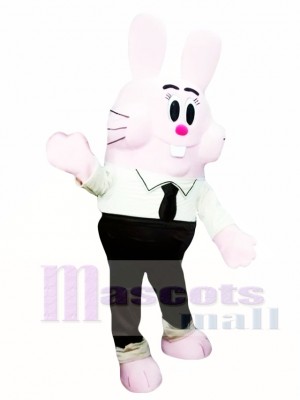 Pink Easter Bunny Mascot Costume Adult Character Costume