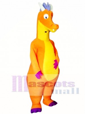 Orange and Yellow Dragon Mascot Costume  