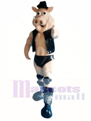Power Muscle Boar Pig Mascot Costume