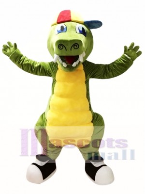 Green Crocodile Mascot Costume Alligator Costume for Adult