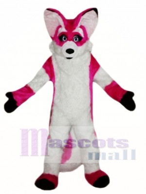 Fursuit Pink Fox Mascot Costume