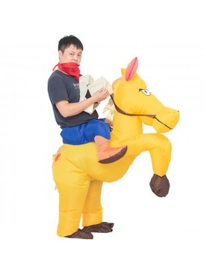 Horse Carry me Ride on Inflatable Costume Halloween Xmas for Adult