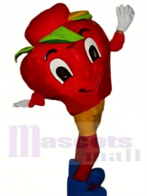 Happy Strawberry Mascot Costume 
