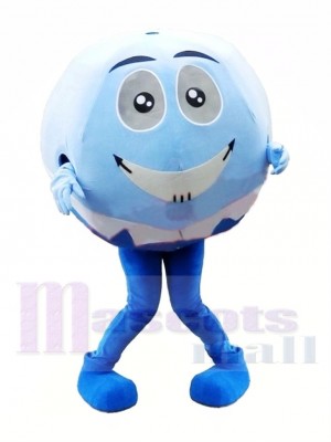 Blue & White Ball Mascot Costume 