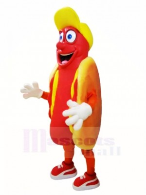 Smiling Hot Dog Mascot Costume 