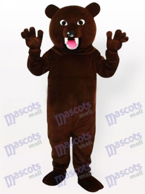 Dark Brown Bear Mascot Costume 