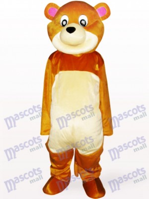Round Mouth Bear Adult Mascot Costume  