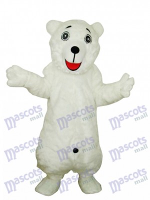White Polar Bear Adult Mascot Costume Animal 