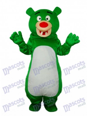 Short-haired Green Bear Mascot Adult Costume Animal 