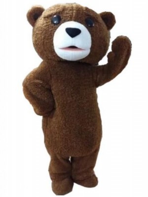 Fur Teddy Bear Mascot Costume
