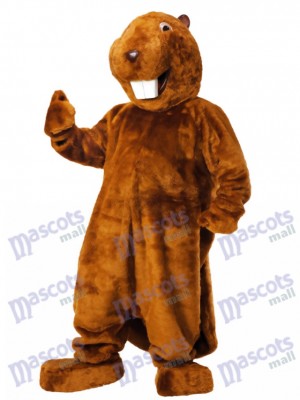 Brown Beaver Mascot Costume Animal 