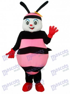 Black & Pink Bee Mascot Adult Costume Insect