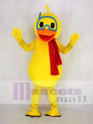 Cute Yellow Duck Mascot Costume School