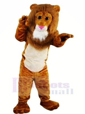 Brown Lion with Long Tail Mascot Costumes Animal
