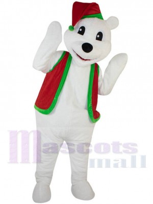 White Christmas Polar Bear Mascot Costume Animal