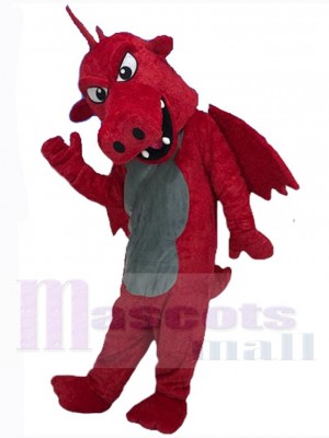 Mighty Red Dinosaur Mascot Costume Animal