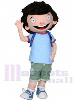 School George Brown Boy Mascot Costume Cartoon