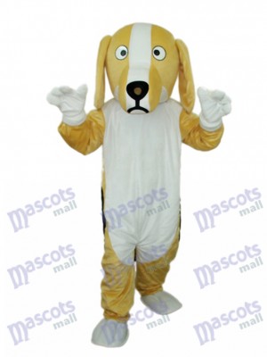 Khaki and White Dog Mascot Adult Costume Animal