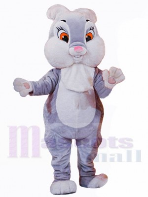 Purple Bunny Rabbit Mascot Costume Animal with White Belly