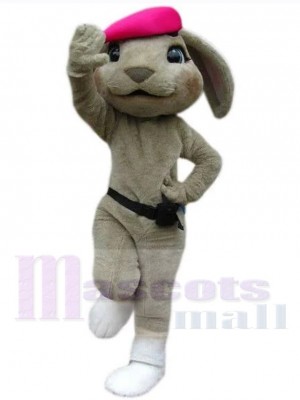 Dancing Grey Bunny Mascot Costume Animal