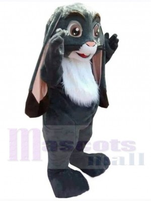 Dark Grey Easter Bunny Rabbit Mascot Costume Animal