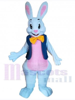 Blue Easter Happy Bunny Mascot Costume Animal