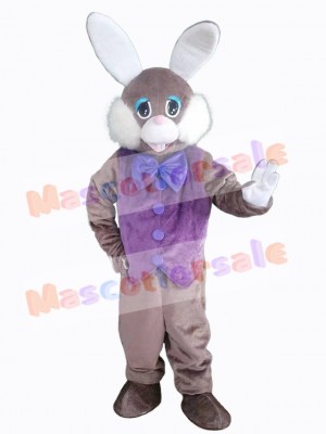 Easter Bunny in Purple Mascot Costume Animal