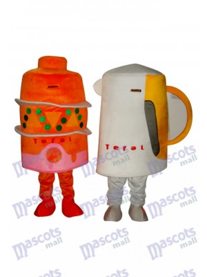 2 Cups Mascot Adult Costume