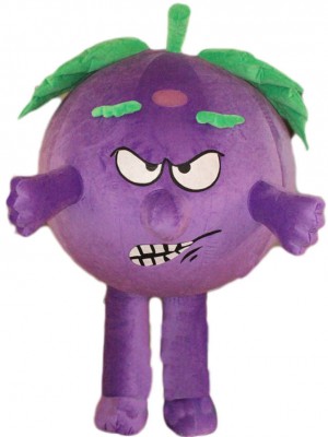 Angry Eggplant Mascot Costumes Vegetable Plant