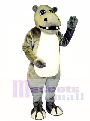 Cute Hyrum Hippo Mascot Costume Animal 