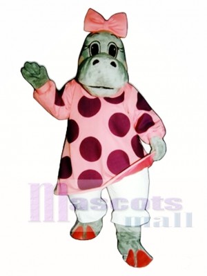 Cute Hilary Hippo Mascot Costume Animal 