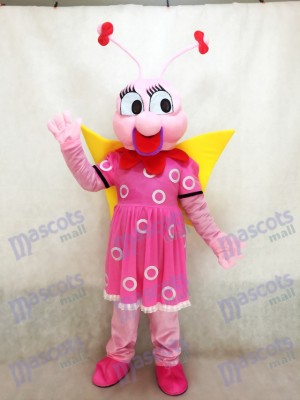 Lady Pink Bee Fenfendu Mascot Costume Insect