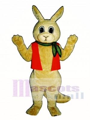 Aussie Roo Kangaroo with Neckerchief & Vest Mascot Costume Animal