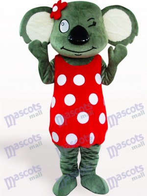 Red Skirt Koala Adult Mascot Costume