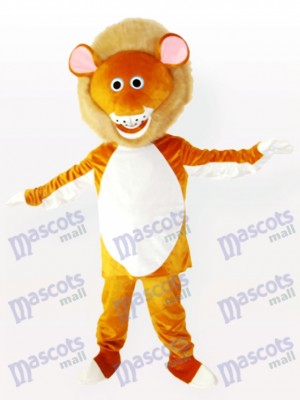 Yellow Male Lion Adult Mascot Costume