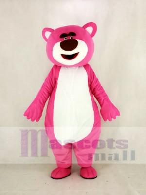 Pink Bear Mascot Costume Cartoon